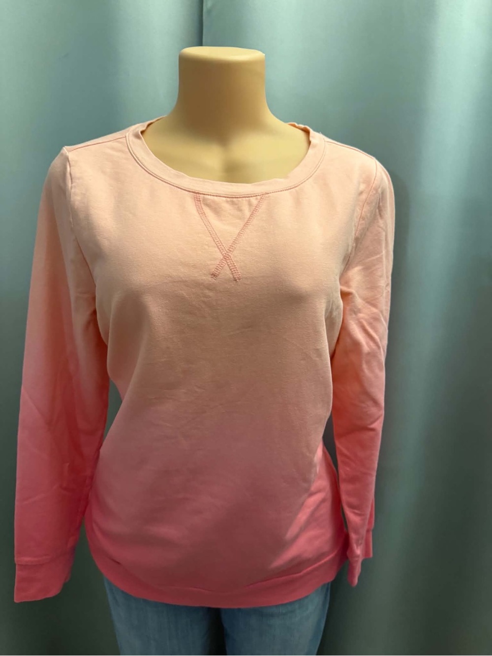 Belle by Kim Gravel Coral Long Sleeve Top Size S